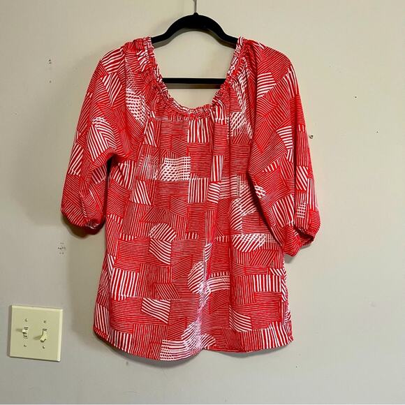 GAP Tops - Gap Womens Blouse Size Medium Red Stripes